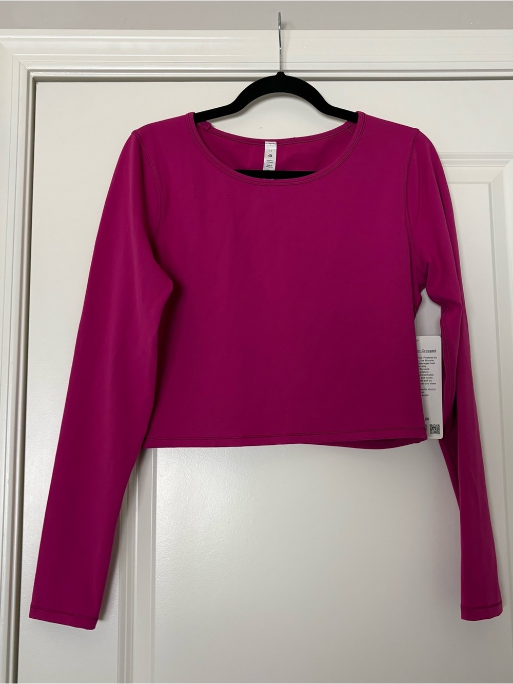 Lululemon Women’s Ripened Raspberry Wunder Train Cropped Long Sleeve Shirt - Picture 4 of 12